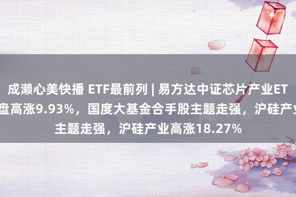 成濑心美快播 ETF最前列 | 易方达中证芯片产业ETF(516350)早盘高涨9.93%，国度大基金合手股主题走强，沪硅产业高涨18.27%