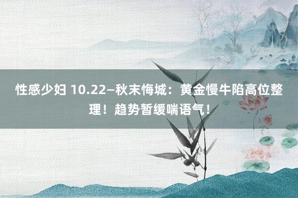 性感少妇 10.22—秋末悔城：黄金慢牛陷高位整理！趋势暂缓喘语气！