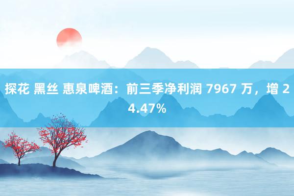 探花 黑丝 惠泉啤酒：前三季净利润 7967 万，增 24.47%