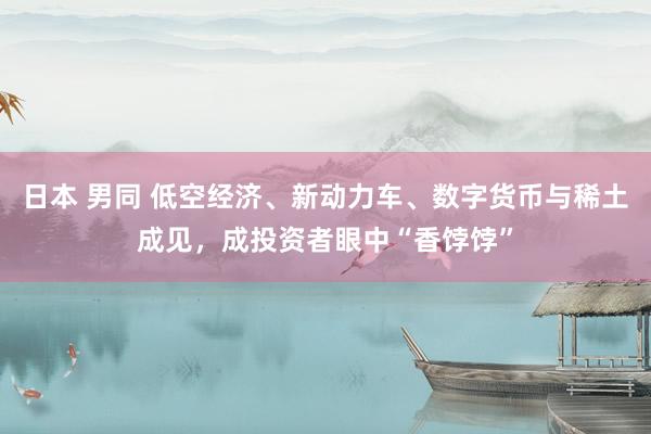 日本 男同 低空经济、新动力车、数字货币与稀土成见，成投资者眼中“香饽饽”