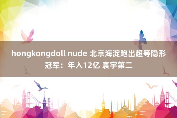 hongkongdoll nude 北京海淀跑出超等隐形冠军：年入12亿 寰宇第二