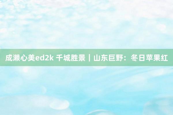 成濑心美ed2k 千城胜景｜山东巨野：冬日苹果红