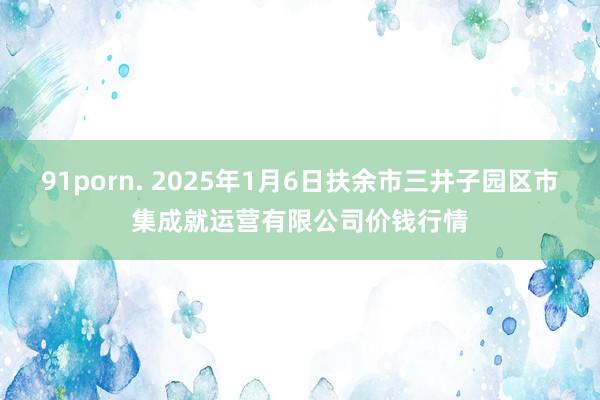 91porn. 2025年1月6日扶余市三井子园区市集成就运营有限公司价钱行情