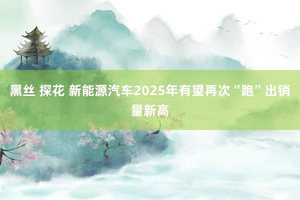 黑丝 探花 新能源汽车2025年有望再次“跑”出销量新高