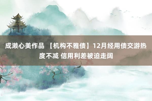 成濑心美作品 【机构不雅债】12月经用债交游热度不减 信用利差被迫走阔